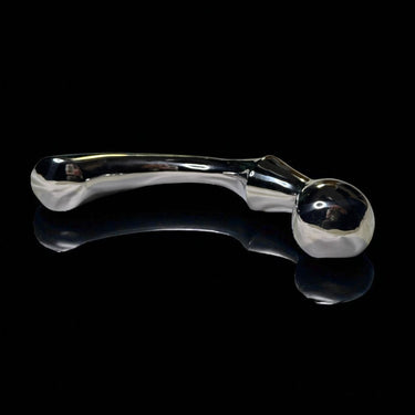Sculpted Stainless Steel G-Spot Wand Precision-Curved Pleasure Tool for Deep, Weighted Internal Stimulation